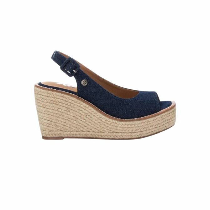 NAVY TEXTILE LADIES SANDALS