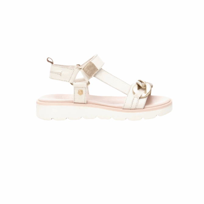 WHITE LEATHER LADIES SANDALS