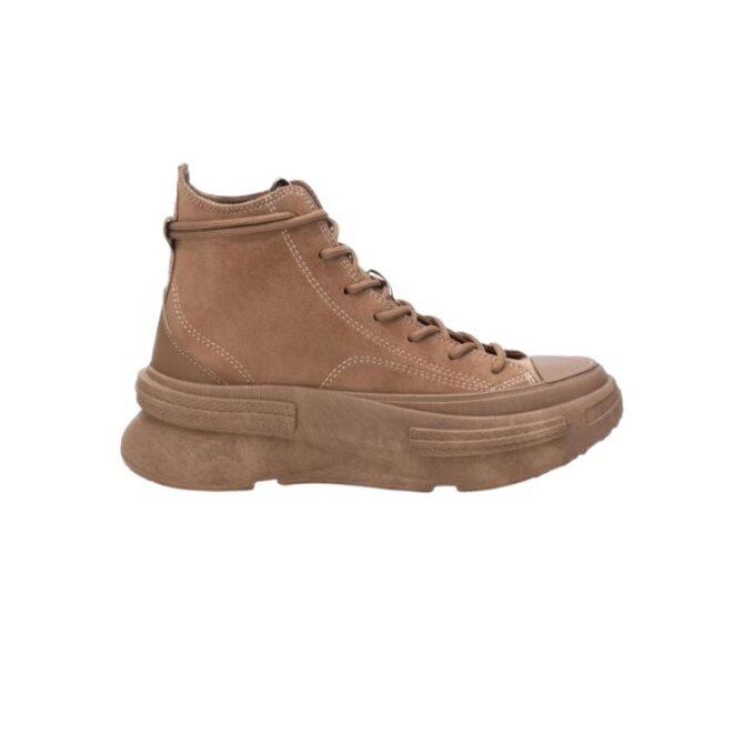 TAUPE MICROFIBER LADIES ANKLE BOOTS