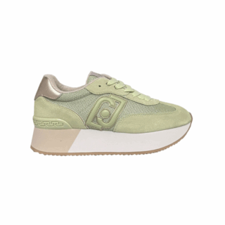 DREAMY 02 - SNEAKER COW SUEDE/MESH/METAL SAND/LIGHT GOLD