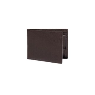 Kennebunk Leather Bifold Wallet With Coin Pocket for Men in Dark Brown