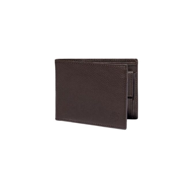 Kennebunk Leather Bifold Wallet With Coin Pocket for Men in Dark Brown