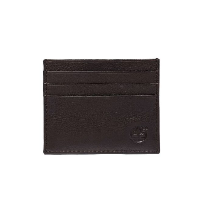 Kennebunk Leather Credit Card Holder for Men in Dark Brown
