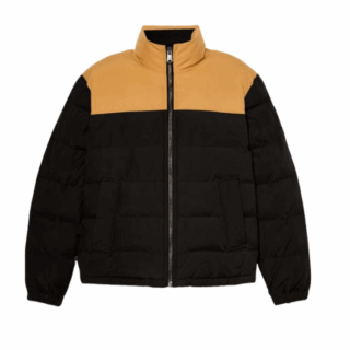 Durable Water Repellent Puffer JacketWheat Boot-Black