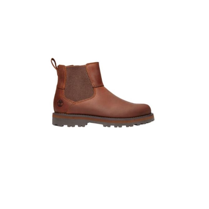 Courma Kid Chelsea Boot for Youth in Brown