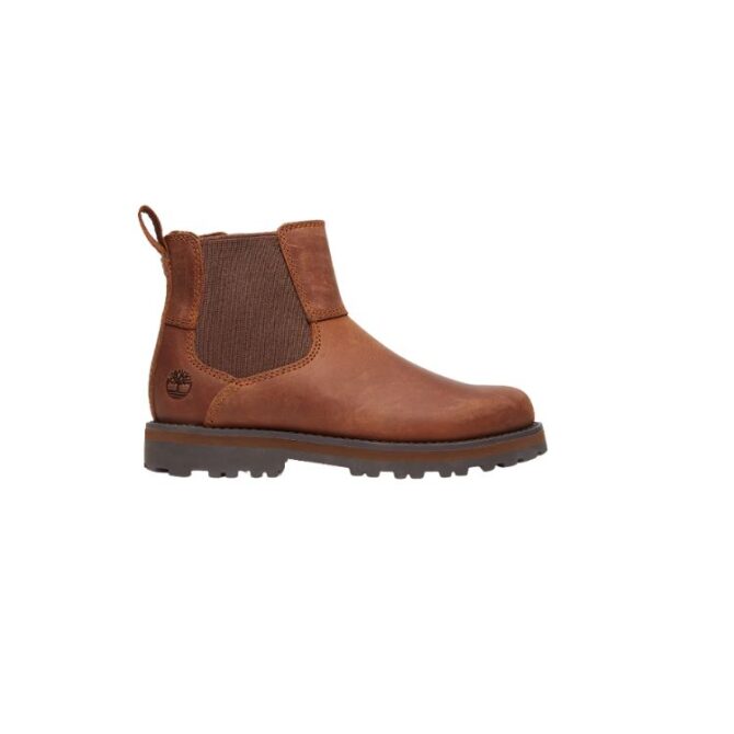 Corma Kid Chelsea Boot for Junior in Brown