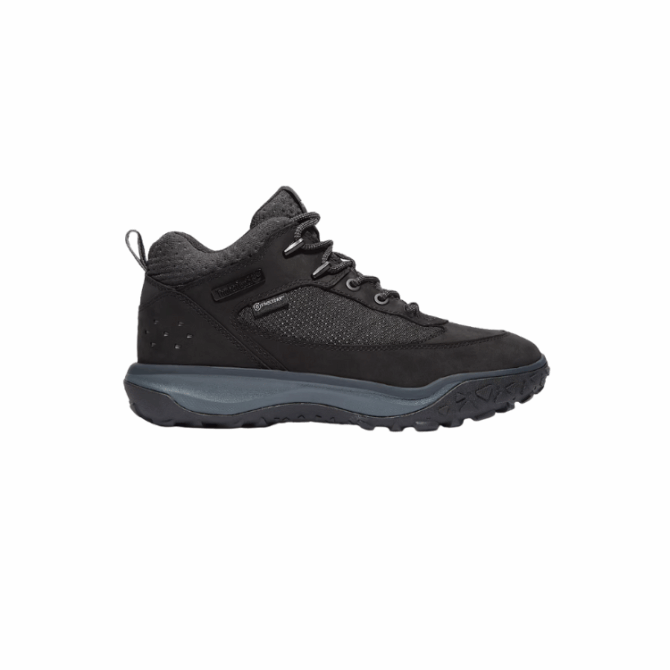 TIMBERCUSH MOTION 7 MID LACE UP WATERPROOF SNEAKER BLACK NUBUCK