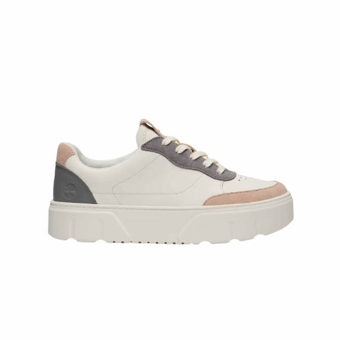 LAUREL COURTLOW LACE UP SNEAKERNATURAL LEATHER W DK GREY