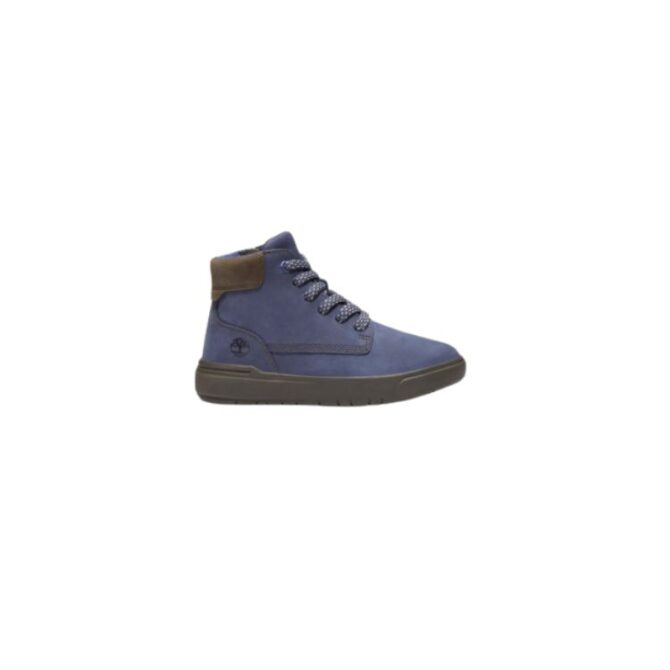Seneca Bay Zip & Lace Trainer for Junior in Dark Blue