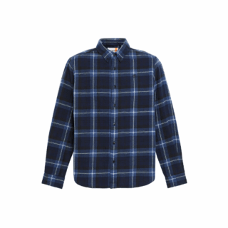 Midweight Flannel Check Shirt Peacoat YD
