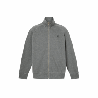 EXETER RIVER Brushed Back Full Zip Funnel neck Dark Grey Heather