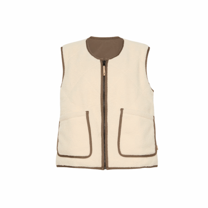 Sherpa Fleece Vest Angora