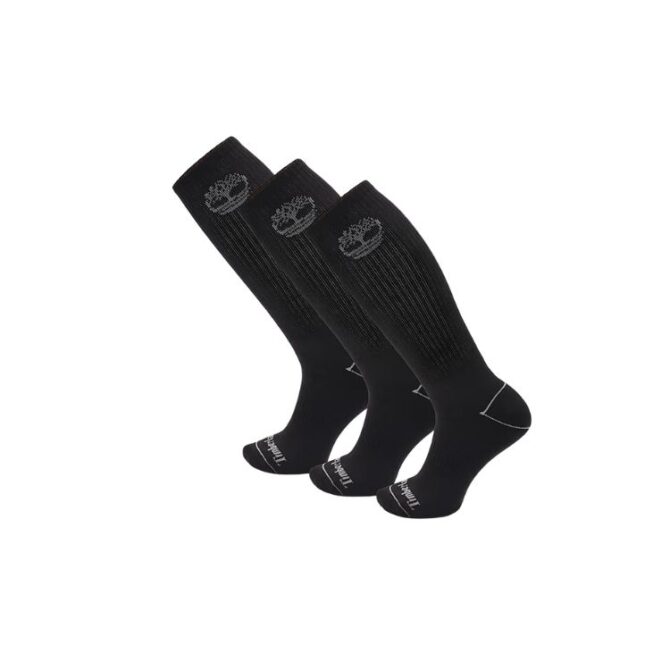Bowden 3-Pack Tree Logo Full Cushion Crew Sock in Black