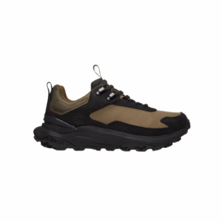 MOTION ACCESSLOW LACE UP WATERPROOF SNEAKERBLACK NUBUCK WITH OLIVE